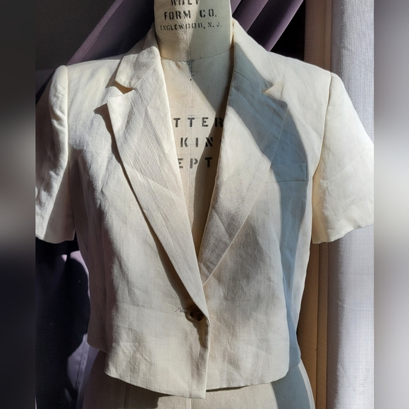 Zara linen blend crop top - Picture 2 of 3